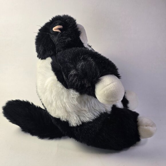 Incredible Petables Cat Plush Domino Fat Black White Tuxedo Kitten Stuffed VTG - Picture 6 of 14